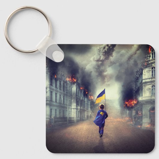 Laten we vrije OEKRAÏNE Sleutelhanger houden (Voorkant)