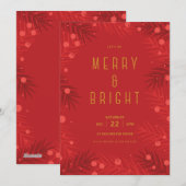 Laten we vrolijk en stralend zijn | Kerstfeest uit Feestdagenkaart (Voorkant / Achterkant)