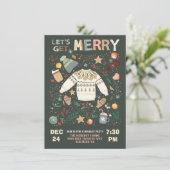 Laten we vrolijk kerstfeest zweten kaart (Staand voorkant)