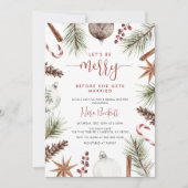 Laten we vrolijk rustiek kerst Vrijgezellenfeest Kaart (Voorkant)