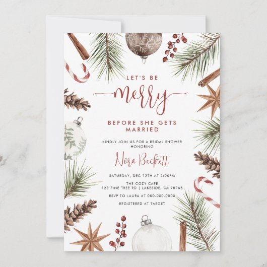 Laten we vrolijk rustiek kerst Vrijgezellenfeest Kaart (Voorkant)