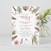 Laten we vrolijk rustiek kerst Vrijgezellenfeest Kaart (Staand voorkant)