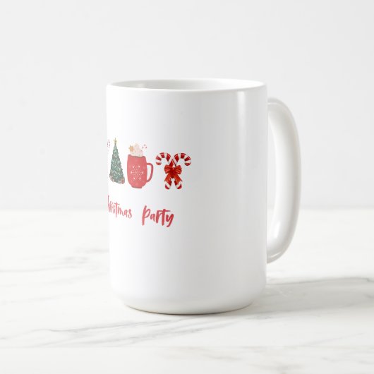 Laten we vrolijk zijn – Grappig kerstfeestje Koffiemok (Voorkant rechts)