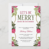 Laten we vrolijk zijn Kerstmis Bruids Douche uitno Kaart (Voorkant)