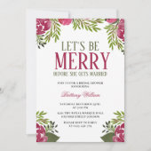 Laten we vrolijk zijn Kerstmis Bruids Douche uitno Kaart (Voorkant)