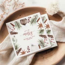 Laten we vrolijk zijn Rustige Kerst Bruidsdouche Servet