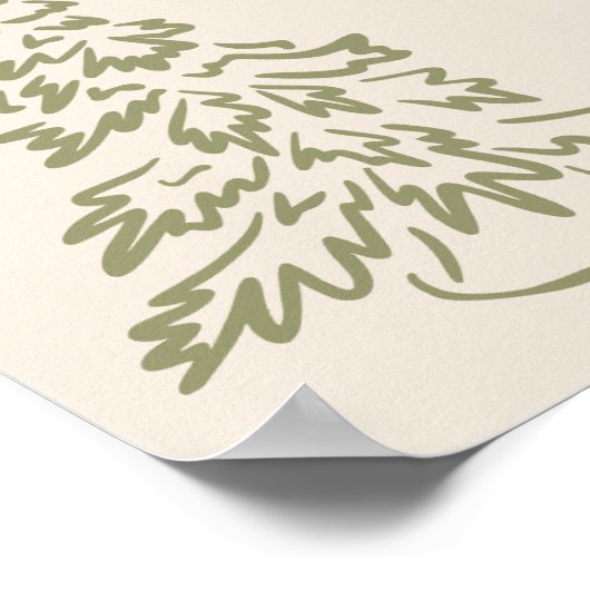 Laten we vrolijk zijn Whimsical Kerst Bruidsdouche Poster (Hoek)