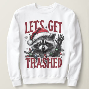 Laten we vuilnis krijgen Christmas Raccoon Sweatsh Trui