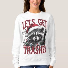 Laten we vuilnis krijgen Christmas Raccoon Sweatsh Trui