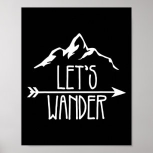 Laten we Wandelen Wandelteam Kamperen Matching Gro Poster