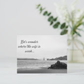 Laten we Wander Briefkaart (Staand voorkant)