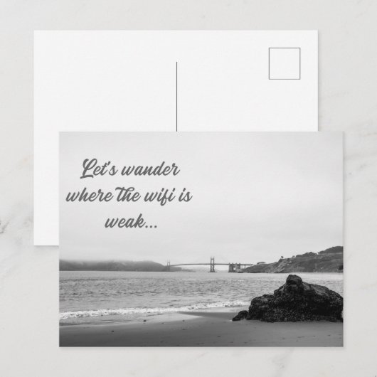 Laten we Wander Briefkaart (Voorkant / Achterkant)