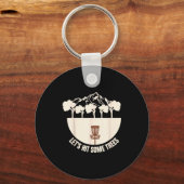 Laten we wat bomen raken Funny Disc Golf-liefhebbe Sleutelhanger (Voorkant)