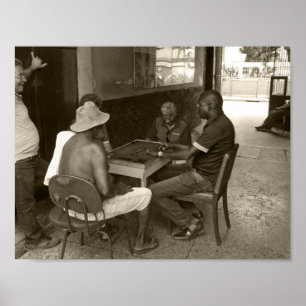 Laten we wat domino spelen poster