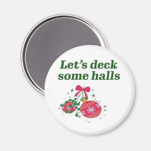 Laten we wat kerstzalen dekken magneet (Voorkant / Achterkant)