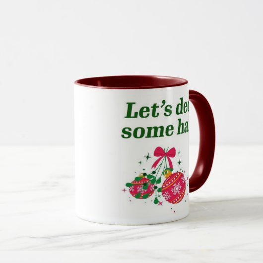 Laten we wat kerstzalen dekken mok (Voorkant rechts)