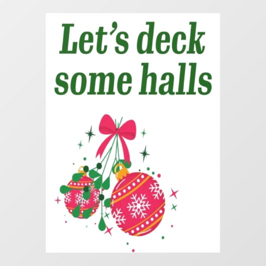 Laten we wat kerstzalen dekken raamsticker (Vel)