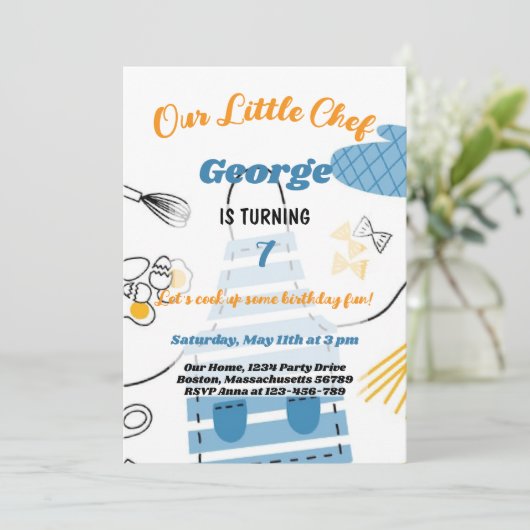 Laten we wat leuke jongensverjaardag koken kaart (Staand voorkant)