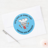 Laten we wat leuke kind's bake Verjaardag opstoken Ronde Sticker (Envelop)
