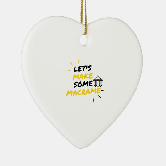 Laten we wat macrame maken keramisch ornament (Rechts)