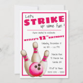 Laten we wat plezier maken! Bowling Birthday Party Kaart (Voorkant)