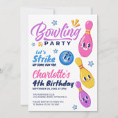 Laten we wat plezier maken! Bowling Birthday Party Kaart (Voorkant)