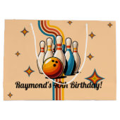 Laten we wat plezier maken met bowlen verjaardagsf groot cadeauzakje (Achterkant)
