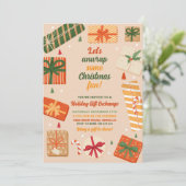 Laten we wat plezier uitpakken dit Cadeau met kers Kaart (Staand voorkant)