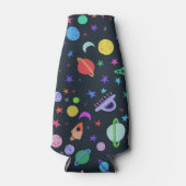 Laten we wat ruimtevaartuigen en UFO's-patroonsyst Flesjeskoeler (Voorkant)