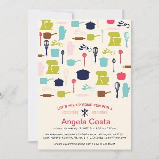 Laten we wat snoep - keukenVrijgezellenfeest opmen Kaart (Voorkant)