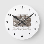 Laten we wat Tea Wonderland Alice Haigha Hatta heb Ronde Klok (Voorkant)