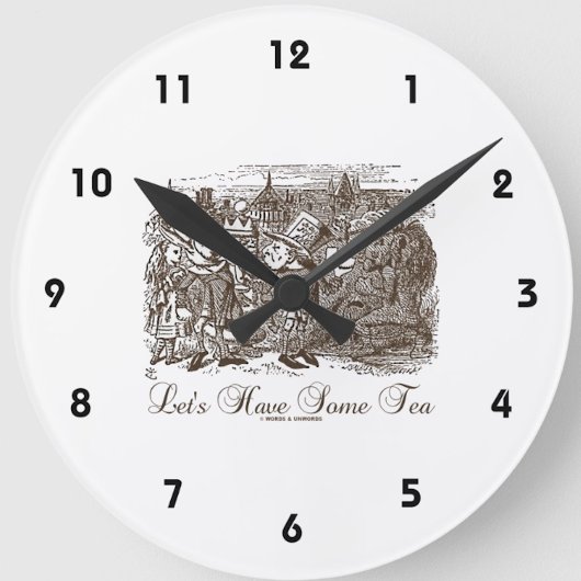 Laten we wat Tea Wonderland Alice Haigha Hatta heb Ronde Klok