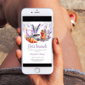 Laten we Waterverf Lavendel brunchen Kaart