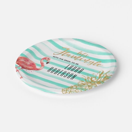 Laten we Waterverf Vrijgezellenfeest ananas laten  Papieren Bordje (Gekanteld)