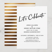 Laten we weddenschappen vieren en gouden streep kaart (Voorkant / Achterkant)