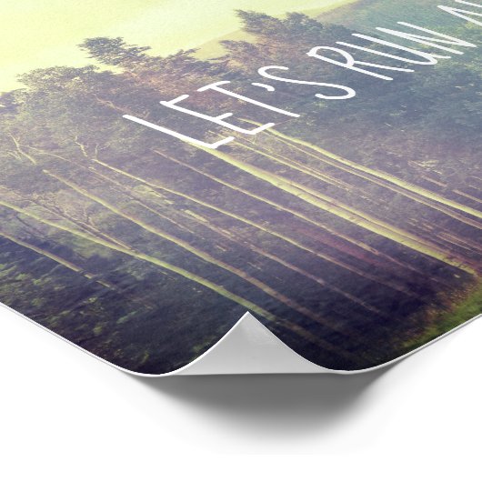 laten we weglopen om poster berglandschap te citer (Hoek)