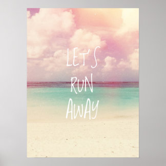 Laten we weglopen Wanderlust Poster