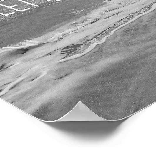 laten we wegrennen om poster strandfoto - kunst te (Hoek)