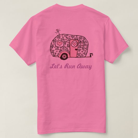 Laten we wegrennen t-shirt (Design achterkant)