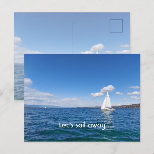 Laten we wegvaren briefkaart (Voorkant / Achterkant)