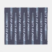 Laten we wegvliegen fleece deken (Voorkant (Horizontaal))