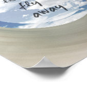 laten we wegvliegen om poster blauwe lucht en wolk (Hoek)