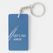 Laten we wegvliegen sleutelhanger (achterkant)