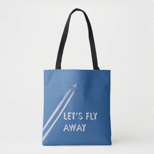 Laten we wegvliegen tote bag (Voorkant)