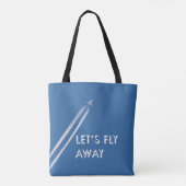 Laten we wegvliegen tote bag (Achterkant)