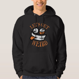 Laten we Weird Crazy Cartoon Face Dol Gelukkig Wor Hoodie