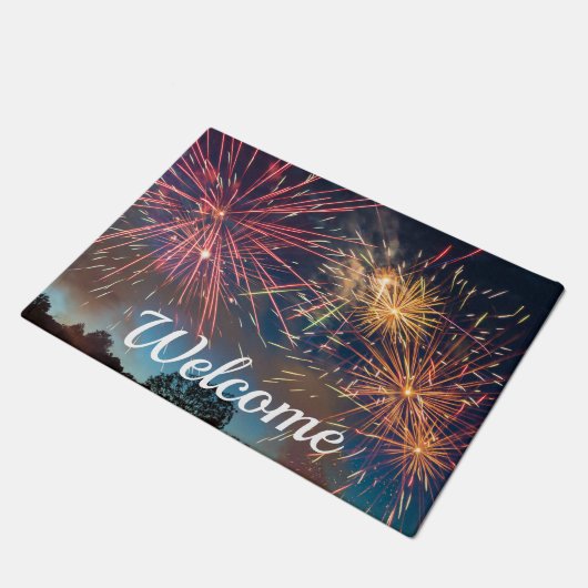 Laten we welkomstdeurmat vieren deurmat (Schuin)