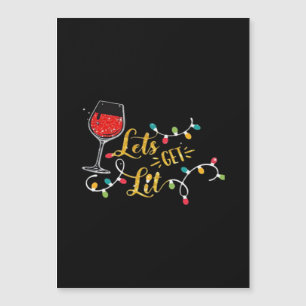 Laten we Wijn Glazen Kerstverlichting Drinken
