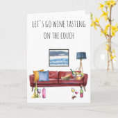 Laten we Wijn testen op de Couch Kaart (Gele Bloem)