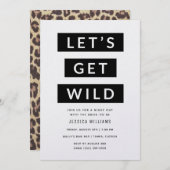 Laten we Wild Animal Print Bachelorette Party IV h Kaart (Voorkant / Achterkant)